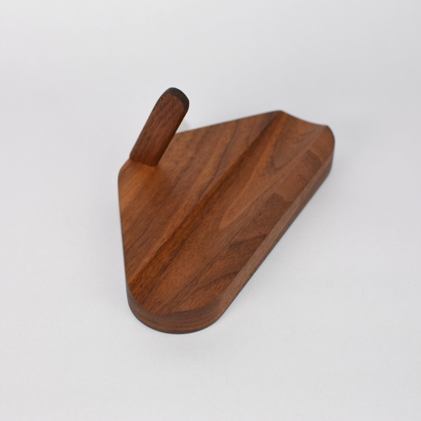 Wooden stand on a white background