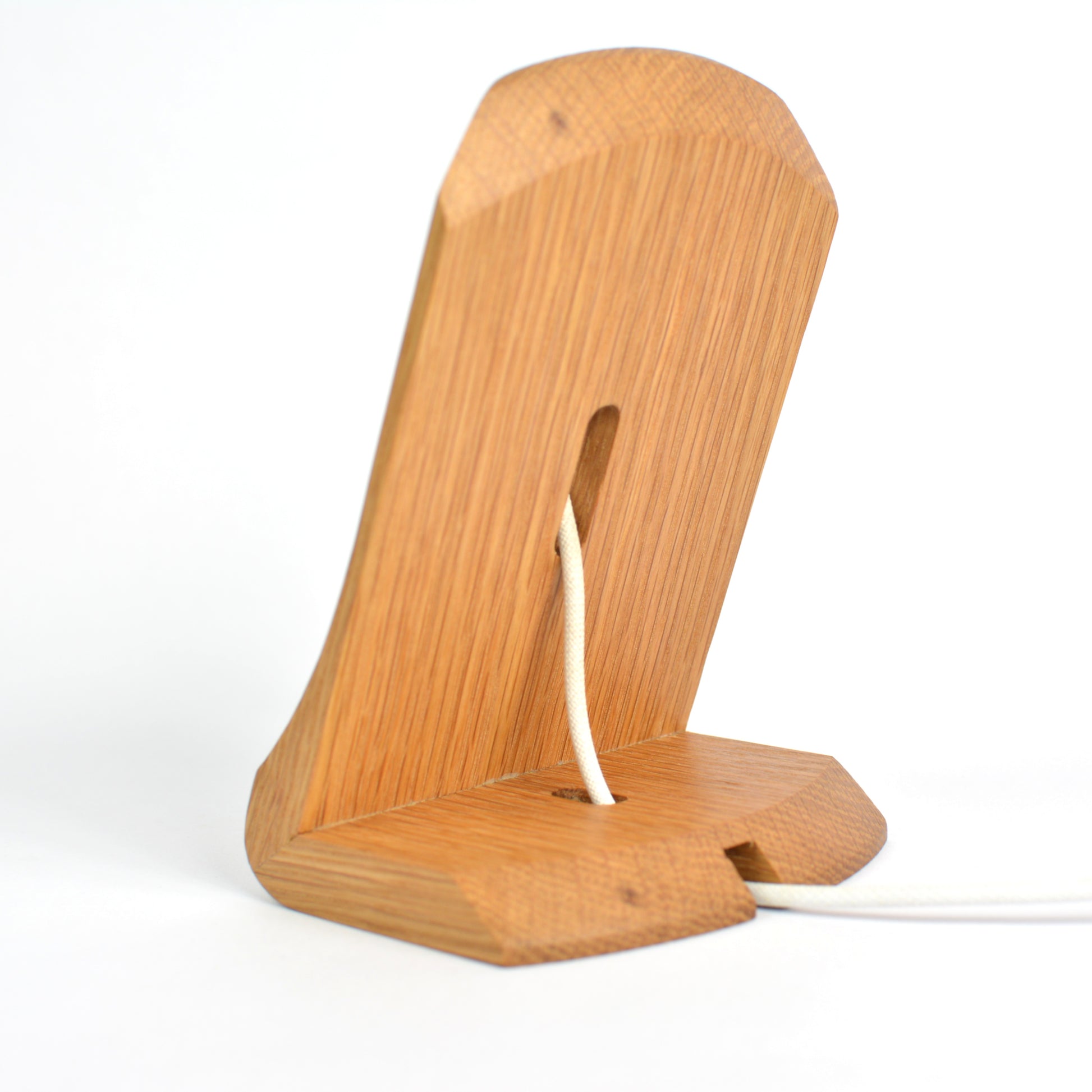 White Oak MagSafe Charger on a white background