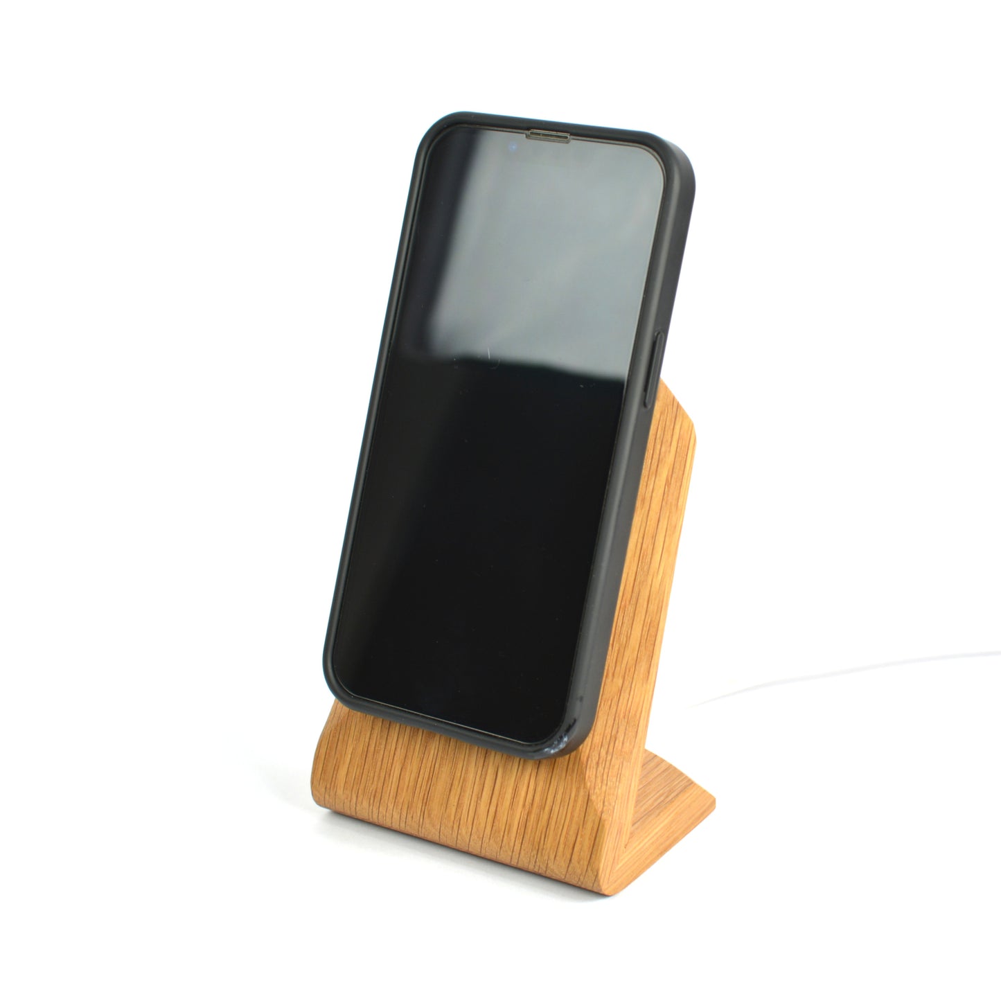 White Oak MagSafe Charger on a white background