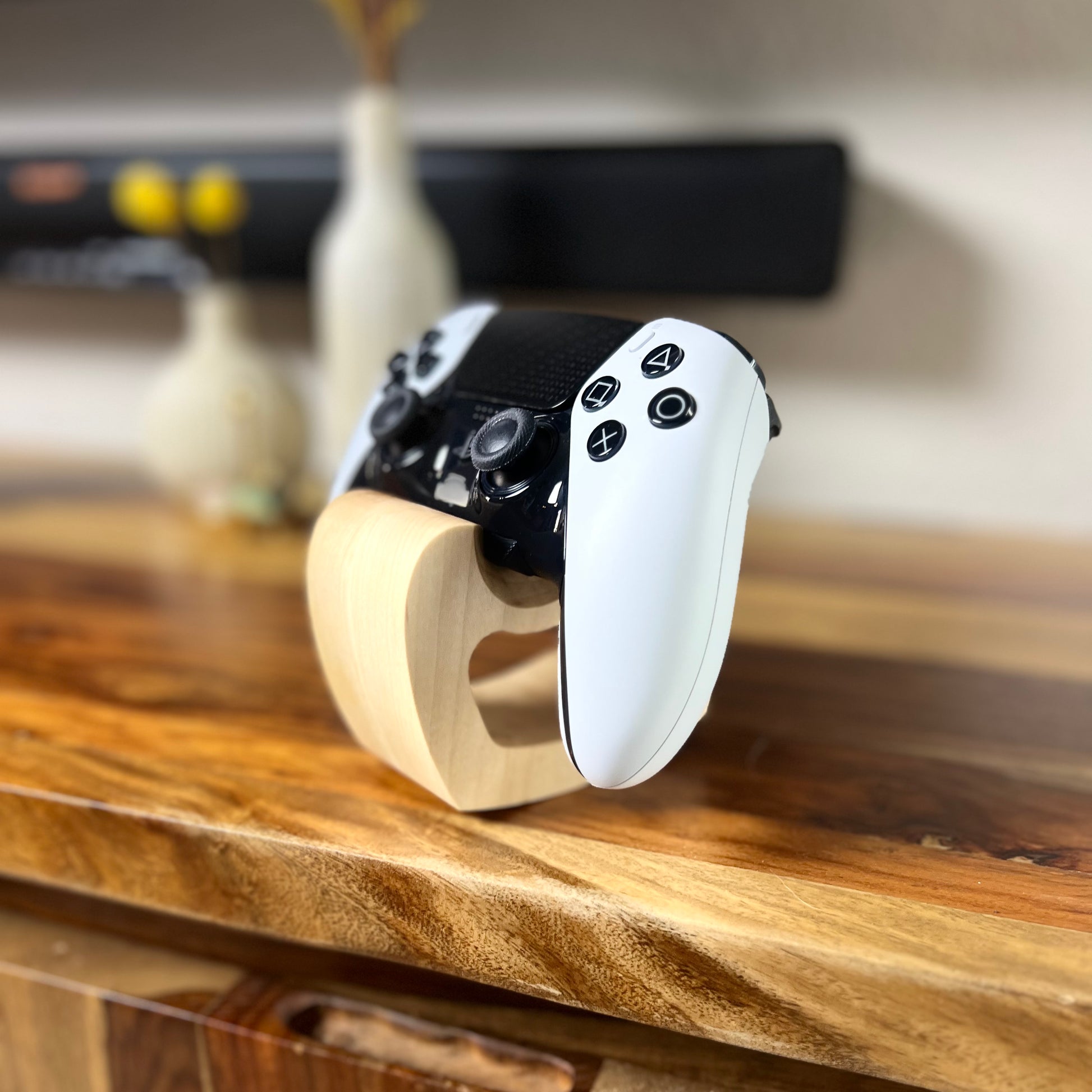 PS5 controller holder - wood