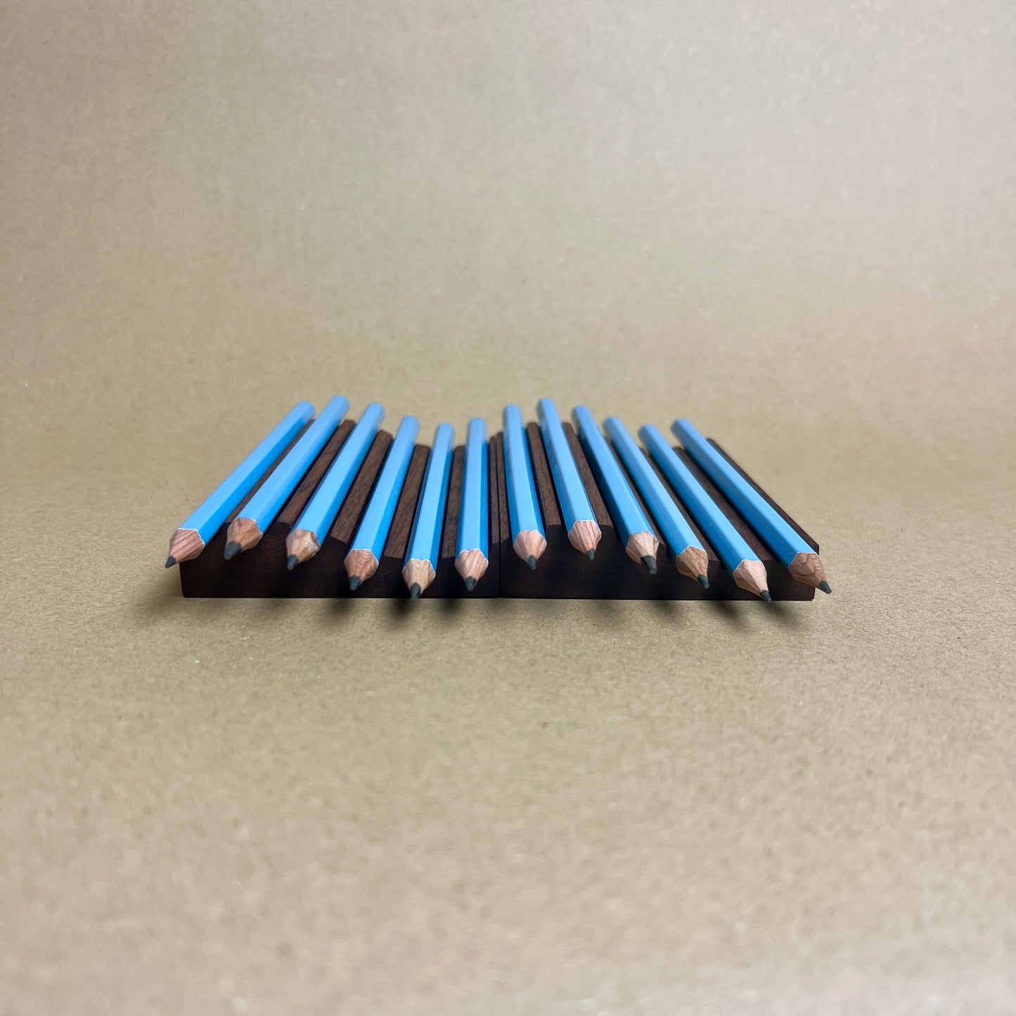 Walnut - wave pencil tray in doubles