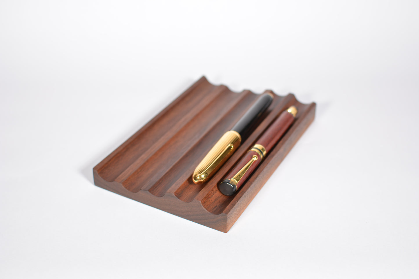 walnut fountain pen tray