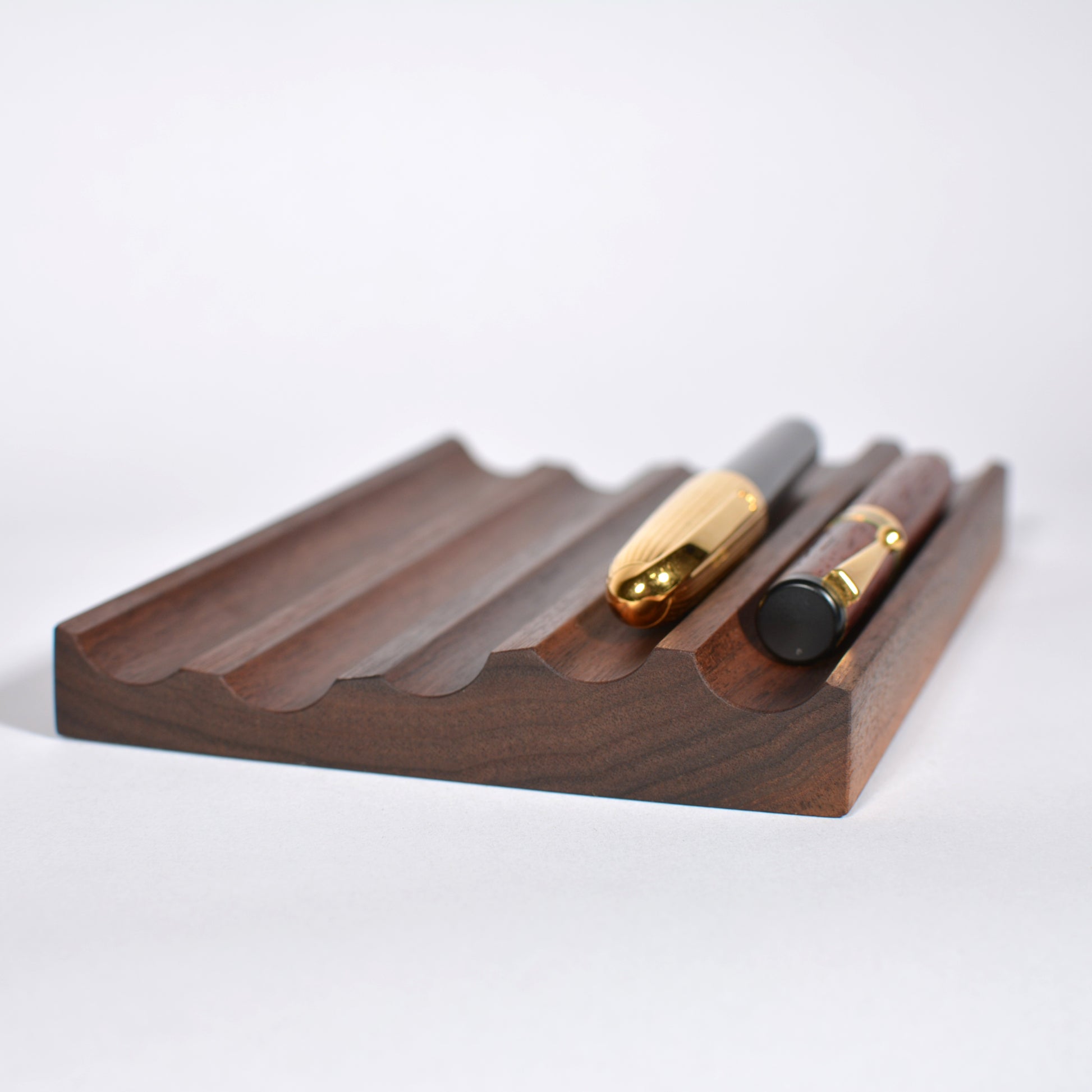 walnut fountain pen tray