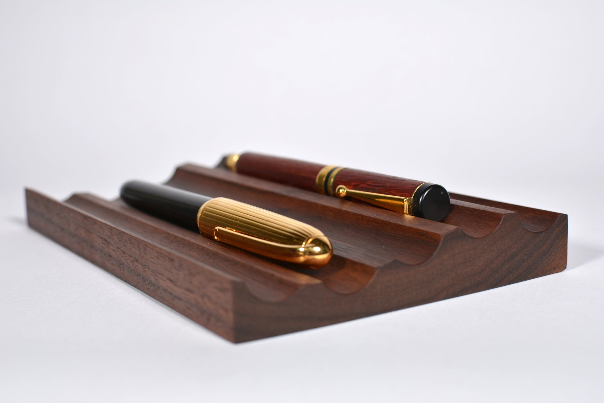 walnut fountain pen tray
