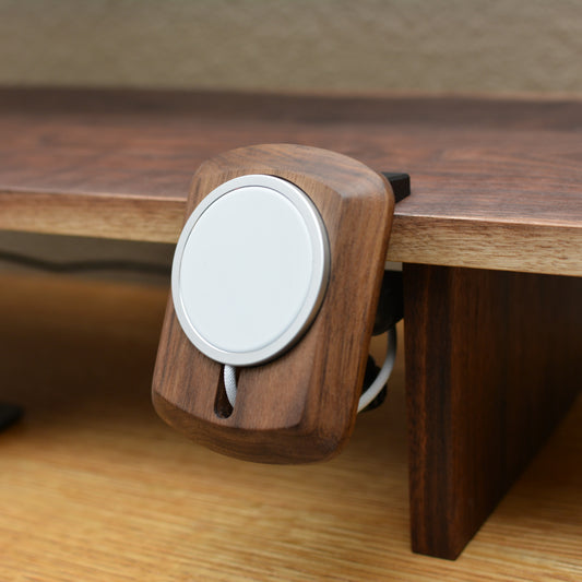Wood MagSafe Charging Dock for Desk Riser
