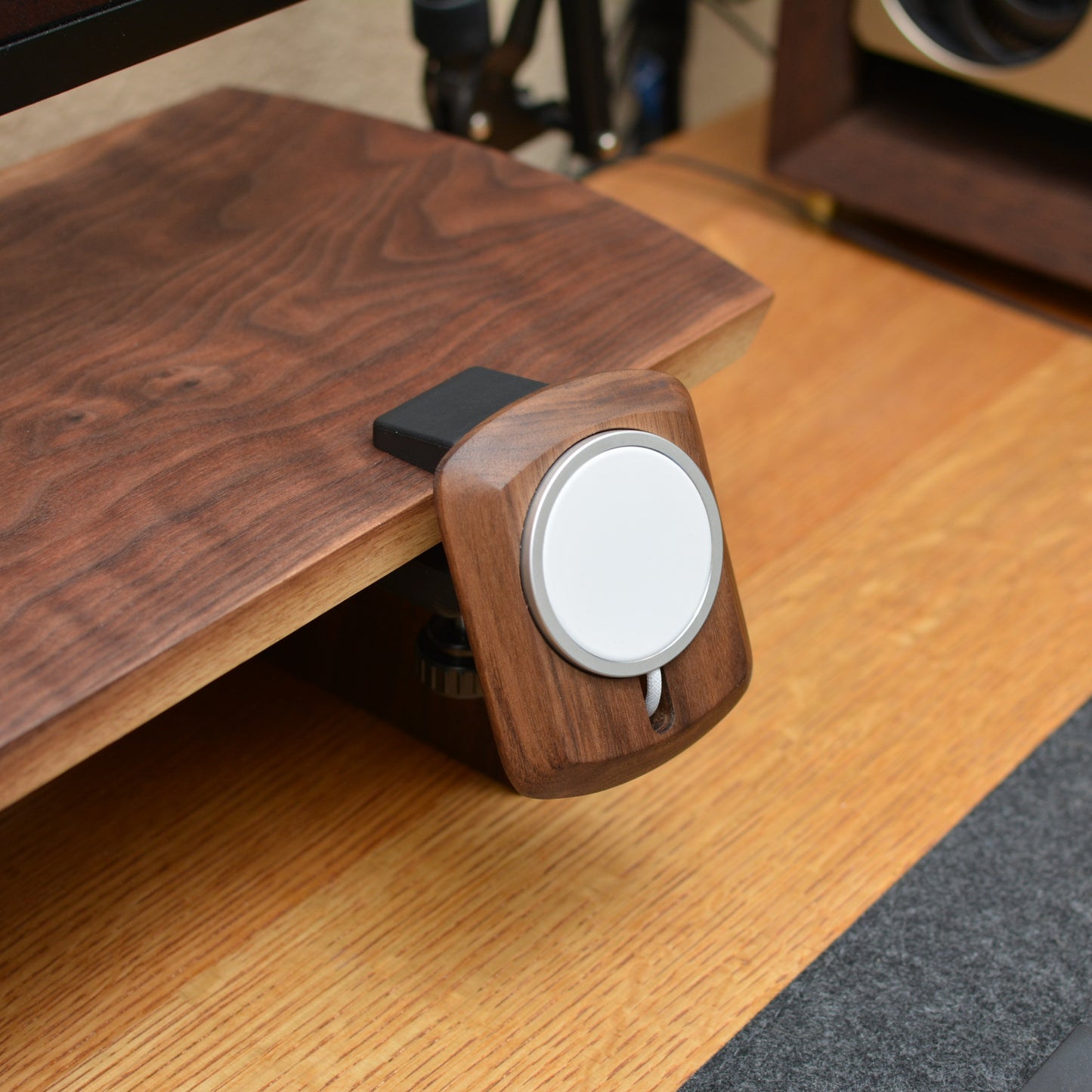 Wood MagSafe Charging Dock for Desk Riser