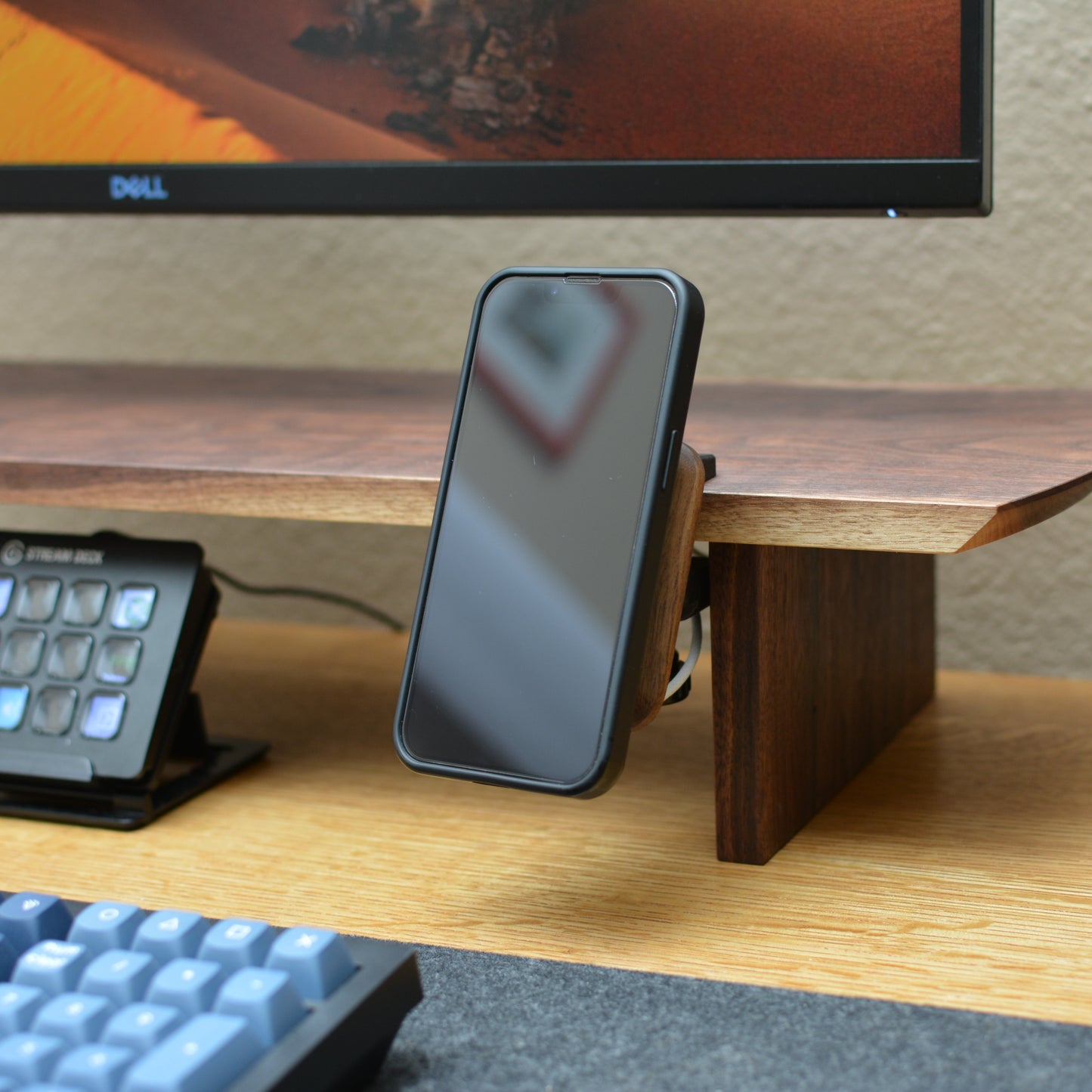 Wood MagSafe Charging Dock for Desk Riser